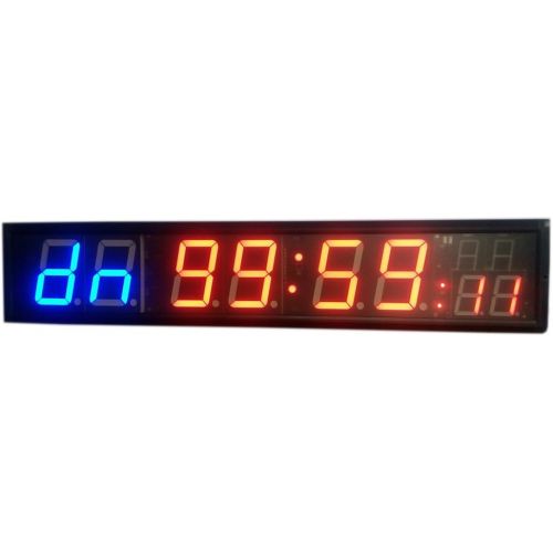  HongHao 4 8Digits 2Bluce 4Red LED Countdown Clock Workout Timer For Garage Home Gym Crossfit Training EMOM Tabata Fitness Timer