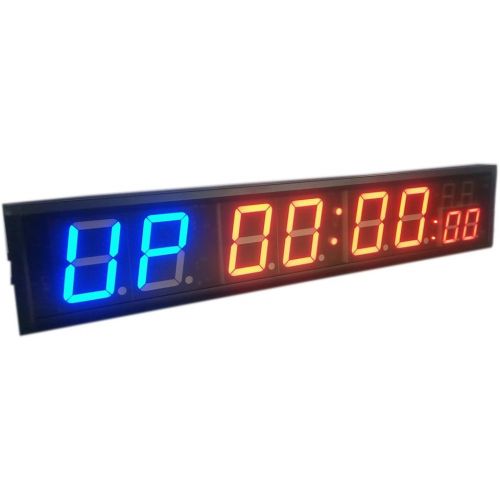  HongHao 4 8Digits 2Bluce 4Red LED Countdown Clock Workout Timer For Garage Home Gym Crossfit Training EMOM Tabata Fitness Timer