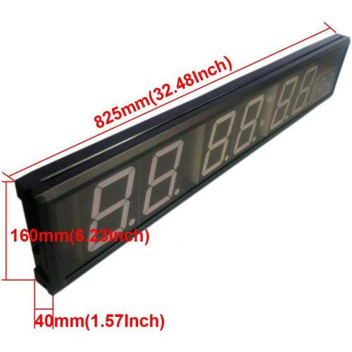  HongHao 4 8Digits 2Bluce 4Red LED Countdown Clock Workout Timer For Garage Home Gym Crossfit Training EMOM Tabata Fitness Timer