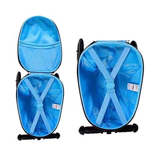  HongHe 3d Cartoon Childrens Suitcase, Cute Baby Scooter Suitcase Childrens Trolley Case For Men And Women Travel Bag, Food-grade Safety Material, Light Carrying Belt