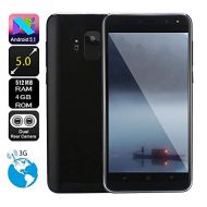 5.0 inch Dual HD Camera Smartphone,Hongxin Android 5.1 2+4G GPS 3G Call Mobile Phone (Black, Android 5.1)