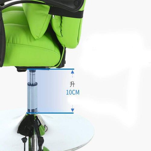  Hongyuantongxun Computer Chair Home Office Chair Reclining PU Leather Lifting Chair Massage Footrest Lunch Break Chair - Green (Color : Black, Size : 6070cm)