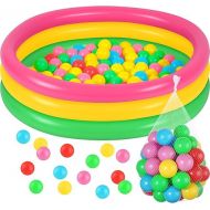 Kiddie Pool Baby Pool Inflatable Pool with 50 Pcs Balls, Inflatable Swimming Pools Blow up for Beach Water Play Backyard Summer Indoor and Outdoor Party Supplies (47.2 Inch)