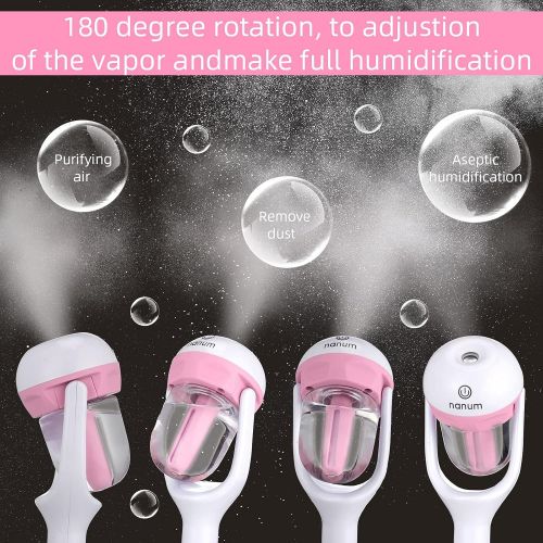  Honoson LED Car Air Humidifier Nanum Car Diffuser 20 Pieces Car Diffuser Sponges Refill Sticks Humidifier Filter Wick Replacement Absorbent Sponge Sticks Aroma Diffuser Air Freshener (Pink