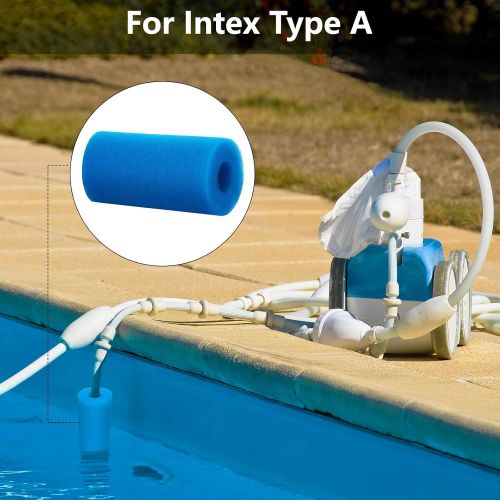  Honoson Pool Filter Sponge Cartridge Swimming Pool Filter Foam Pool Cleaner Foam Replacement Reusable Washable Hot Tub Cleaner Tool Compatible with Intex Type A Cleaning Replacemen