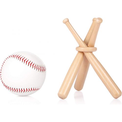  Honoson Baseball Stand Baseball Holders for Balls Display Wooden Baseball Bat Display Stand Holder Display Baseball Centerpieces for Tables for Kids and Sports Lover (1 Pack)