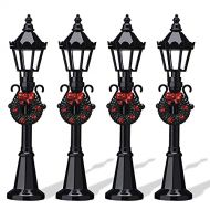 Honoson Christmas Mini Street Light Models Street Lamp Models Miniature Street Lights Decorative Dollhouse Streetlight Models Christmas Small Street Lamp for Christmas Dollhouse (Classic S