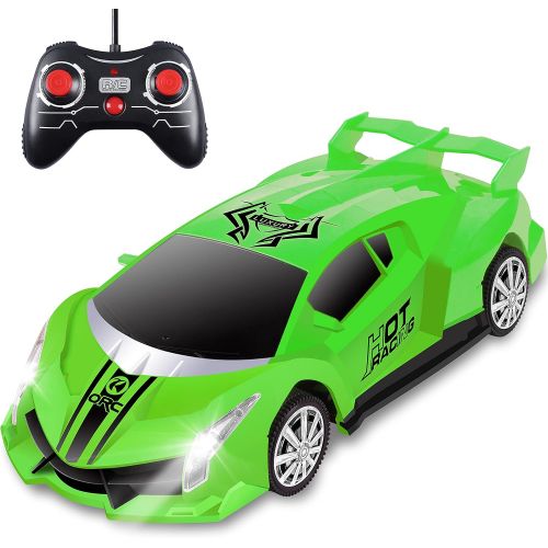  Hony Remote Control Car, 2.4Ghz 1/18 Scale Model Racing Car Toys, RC Car for Kids and Boys with Cool Led Lights, Hobby RC Cars Toys for Age 3 4 5 6 7 8-12 Year Old Boys Girls Birthday G