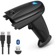 [아마존 핫딜] HooToo Bluetooth Barcode Scanner 2 in 1 Wireless and Wired 1D Bar Code Scanners with 32-bit Processor,750mAh Rechargeable Battery, Compatible with Inventory Systerms, MAC OS, iOS,