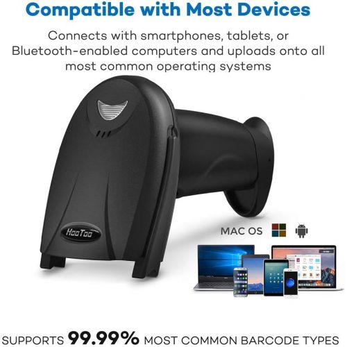  [아마존 핫딜] HooToo Bluetooth Barcode Scanner 2 in 1 Wireless and Wired 1D Bar Code Scanners with 32-bit Processor,750mAh Rechargeable Battery, Compatible with Inventory Systerms, MAC OS, iOS,