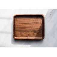 HookAndStemCo Catchall Tray / Valet Tray, Multi-Purpose, Rolling Tray, Cafe Tray, Food Safe, Handcrafted from Walnut Wood, Handmade in Canada