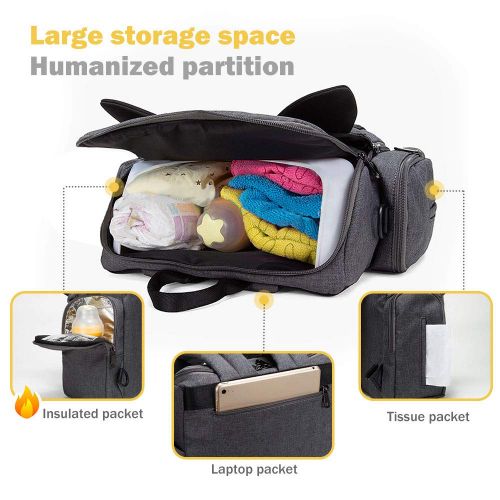  Hoomall HOOMALL 3 in 1 Booster Seat Diaper Bag Backpack Multifunction Travel Back Pack Maternity Baby...