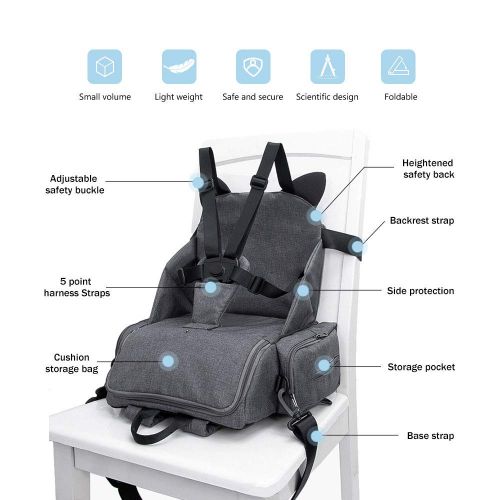  Hoomall HOOMALL 3 in 1 Booster Seat Diaper Bag Backpack Multifunction Travel Back Pack Maternity Baby...