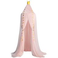[아마존베스트]Hoomall Bed Canopy Princess Kids Girls Mosquito Net Round Lace Dome Princess Play Tent Bedding for Baby Kids Childrens Room 240cm (Pink 2019)