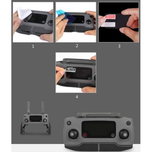  [아마존베스트]Hooshion 2pcs Ultrathin Clear Dustproof Screen Protector Protective Film Skin for DJI Mavic 2 Pro/Zoom Remote Controller Accessories