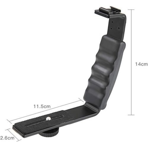  Hooshion Handheld Stabilizer Bracket Expansion Bracket Holder L-Type Handheld Holder Handle Grip for DJI Osmo Mobile 4 /OM4 /Osmo Mobile 3 for Zhiyun Smooth 4 Handhold Gimbal Stabi