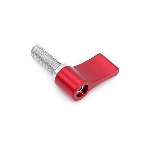 Hooshion Aluminum Alloy M6 Adjustable 17MM Thumbscrew with Single Wing Nut Screws for Gopro/Xiaoyi/DSLR Camera Rod Clamp Camera Case (1PC Pack)-RED