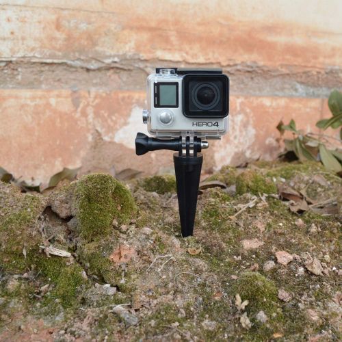  Hooshion Beach Soil Spike Mount Sand Dirt Grass Fixed Bracket Stand Camera Ground Stake Spike Tripod Mount for GoPro Hero 8/7 6 5 / DJI Osmo Action/Akaso/Eken and Other Action Came
