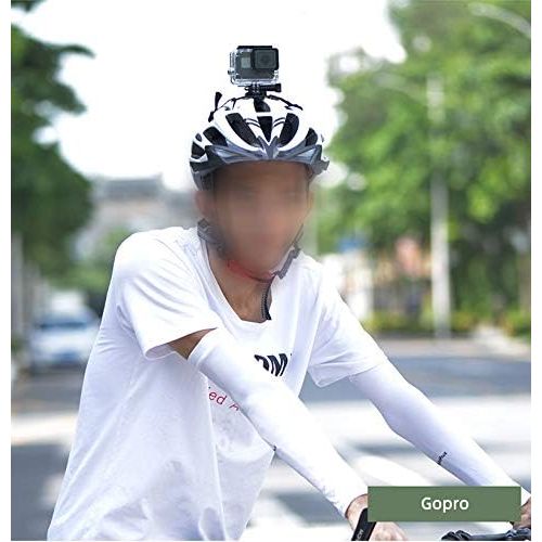  Hooshion Camera Helmet Clamp Mount Holder Strap Mount with Quick ReleaseMount Adapter for Gopro Hero / Osmo Action Camera for Ventilated Helmet, Bicycle Motorcycle Helmet Mount Str