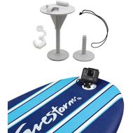 Hooshion Bodyboard Wakeboard Foam Surfboard Mount Kit Surfing Mount with Anti-Lost Strap for GoPro Hero 8/7/6/5/4/3+/3/2/1 (White)
