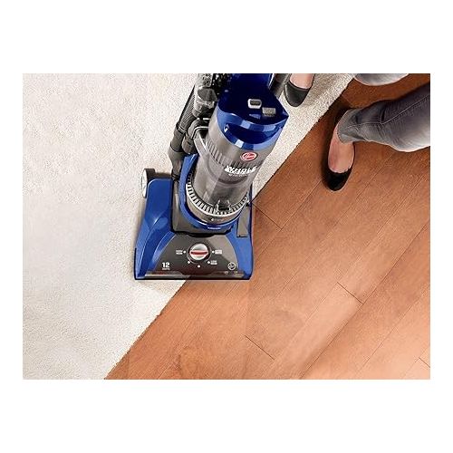  Hoover WindTunnel 2 Whole House Rewind Corded Bagless Upright Vacuum Cleaner with Hepa Media Filtration,UH71250, Blue, 16.1 lbs