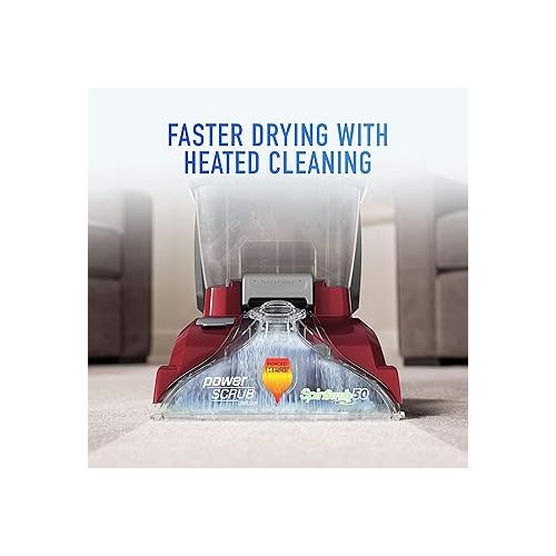  Hoover Power Scrub Deluxe Carpet Cleaner Machine with Oxy Carpet Cleaning Solution (50oz), FH50150,