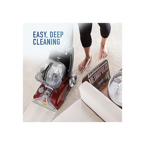  Hoover Power Scrub Deluxe Carpet Cleaner Machine with Oxy Carpet Cleaning Solution (50oz), FH50150,