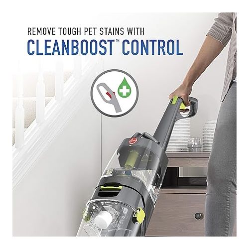  Hoover Pro Clean Pet Upright Carpet Cleaner, Shampooer Machine for Home and Pets, FH51050, Grey