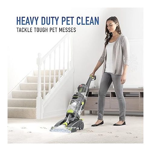  Hoover Pro Clean Pet Upright Carpet Cleaner, Shampooer Machine for Home and Pets, FH51050, Grey