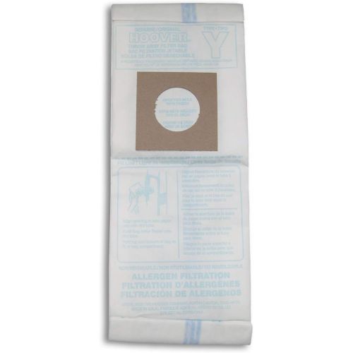  Hoover Type Y Allergen Bags, for WindTunnel Vacuum Cleaners, 3-Pack, 4010100Y, White