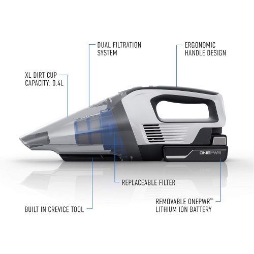  Hoover ONEPWR Cordless Hand Held Vacuum Cleaner, Battery Powered, Lightweight, BH57005, White