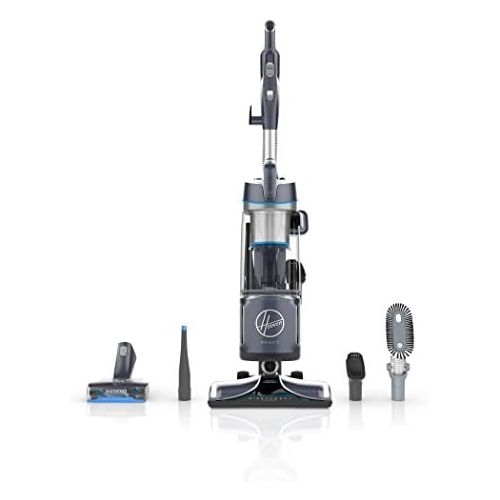  Hoover React Powered Reach Plus Upright Vacuum Cleaner, with Portable Lift Canister for Extended Reach, 30ft. Power Cord, Blue, UH73510PC