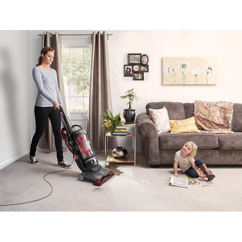  Hoover WindTunnel 3 High Performance Pet Bagless Corded Upright Vacuum Cleaner, UH72630, Red