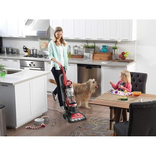  Hoover Windtunnel Max Capacity Upright Vacuum Cleaner with HEPA Media Filtration, UH71100, Red