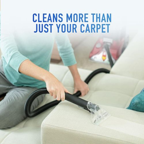  [아마존베스트]Hoover FH50150 Power Scrub Deluxe Carpet Cleaner Machine, Upright Shampooer, Red