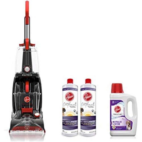  [아마존베스트]Hoover FH50251PC Power Scrub Elite Pet Upright Carpet Cleaner and Shampooer, Red with Paws & Claws Deep Cleaning Carpet Shampoo, 64oz, White & Odor Eliminator Carpet Cleaning, 16 o