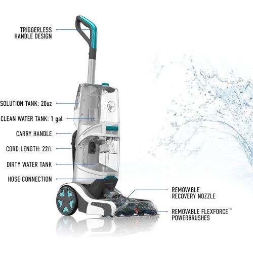  Hoover Smartwash Automatic Carpet Cleaner with Free & Clean Carpet Cleaning Solution (50 oz), FH52000, AH30952