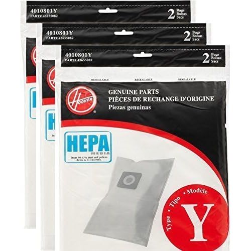  Hoover Type Y HEPA Bag (6-Pack), AH10040 by Hoover