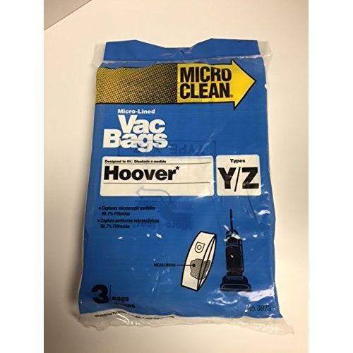  Hoover Type Y WindTunnel Upright Vacuum Bags, Made in USA. 12 Packages of 3 Bags (36 Total Bags)