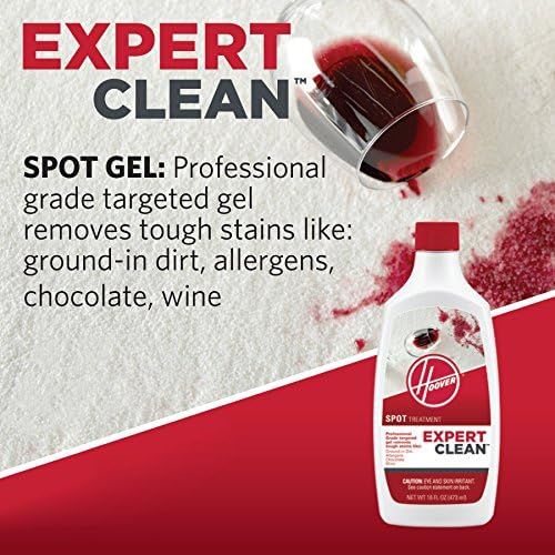  Hoover Expert Clean Spot Gel Treatment for Carpet, Stain Remover, 16 oz, AH15077, White