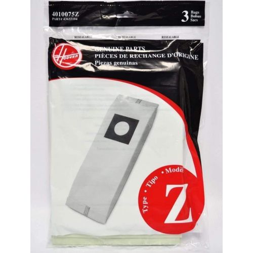  Hoover Type Z Vacuum Bags - 3 pack, Part # 4010075Z