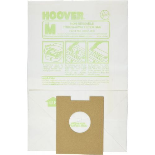  Hoover Paper Bag, Type M Canister Dimension (Pack of 3)