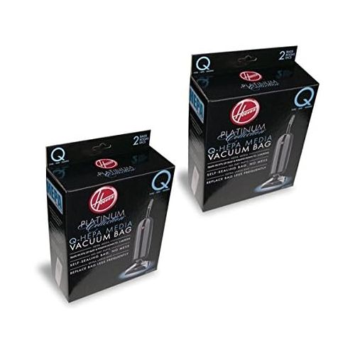  4 Hoover Type Q Platinum Upright Vacuum Hepa Paper Bags # AH10000