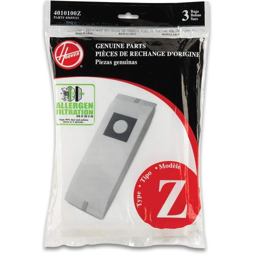  Hoover Type Z Allergen Control Replacement Vacuum Cleaner 3PK Z Allerg Bag
