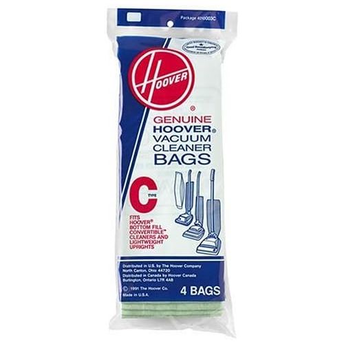  Hoover Type C Bottom Fill Upright Vacuum Cleaner Replacement Bags, Package of 3