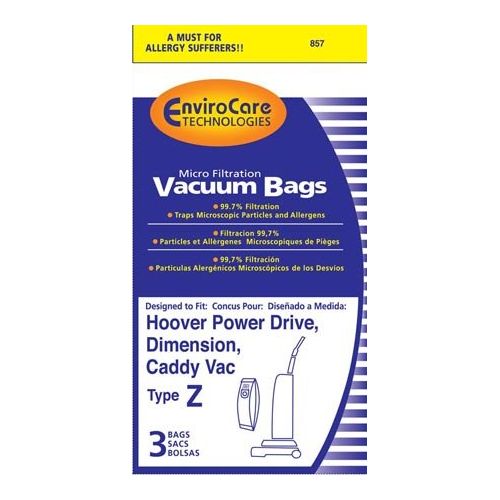  Hoover Z Allergen Vacuum Bags 4010100Z / 4010075Z - Generic -3 Pack