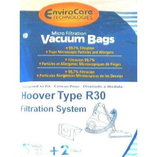  Hoover R30 Bag 5 Pack EnviroCare with 2 Filters