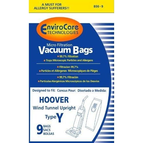  Hoover Windtunnel COMPLETE Service Kit : Hoover WindTunnel Upright Type Y Bags- 9 Pack PLUS 15 inch Roller Brush and Self Propelled Belt Kit