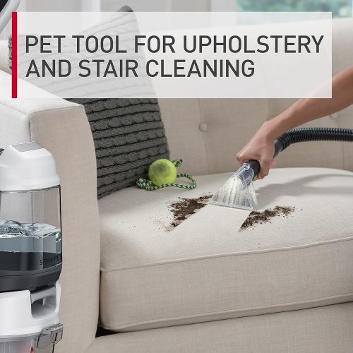  Hoover Dual Spin Pet Plus Carpet Cleaner Machine, Upright Shampooer, FH54050V, White