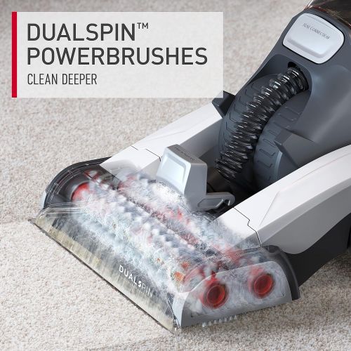  Hoover Dual Spin Pet Plus Carpet Cleaner Machine, Upright Shampooer, FH54050V, White